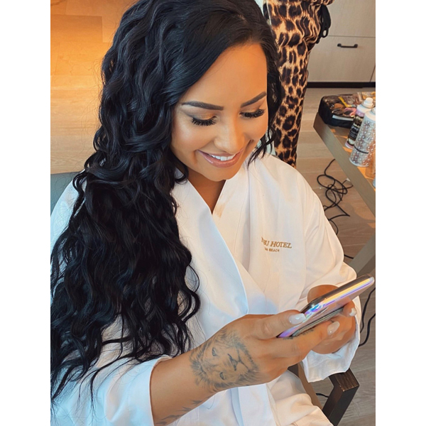 Demi Lovato Super Bowl Waves How To Get The Look IGK Hair Beach Waves Lived In Paul Norton @paulnortonhair