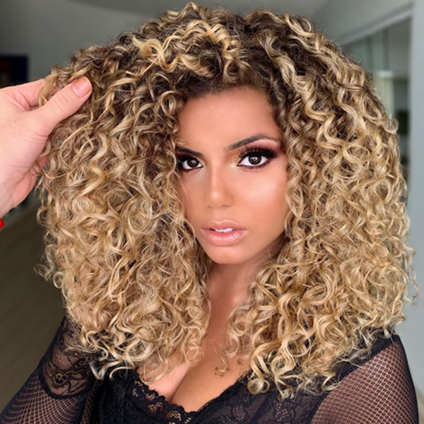 Natural Golden Blonde @nillvale_oficiall TRUSS Professional On Curly Hair How To Color Formula