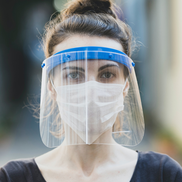 face shield and face masks for hairdressers