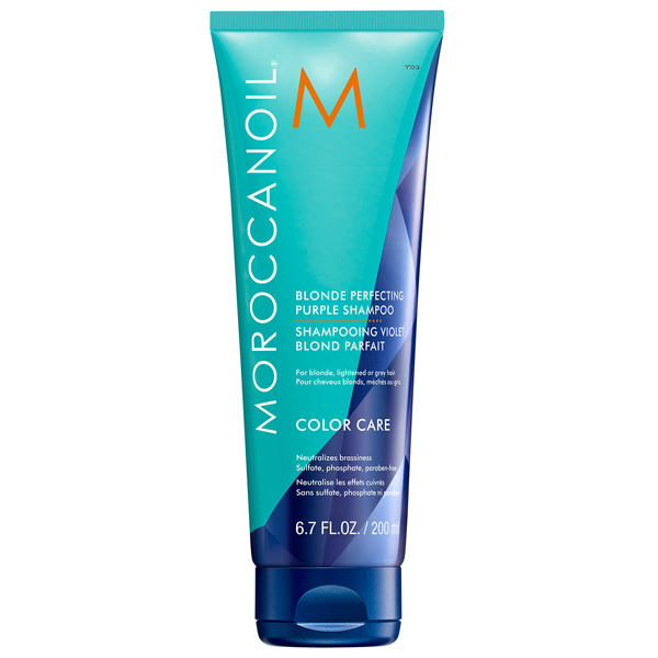 Moroccanoil Blonde Perfecting Purple Shampoo Color Care Blondes Blonde Hair Fight Brassiness Neutralize Unwanted Yellow Orange Tones