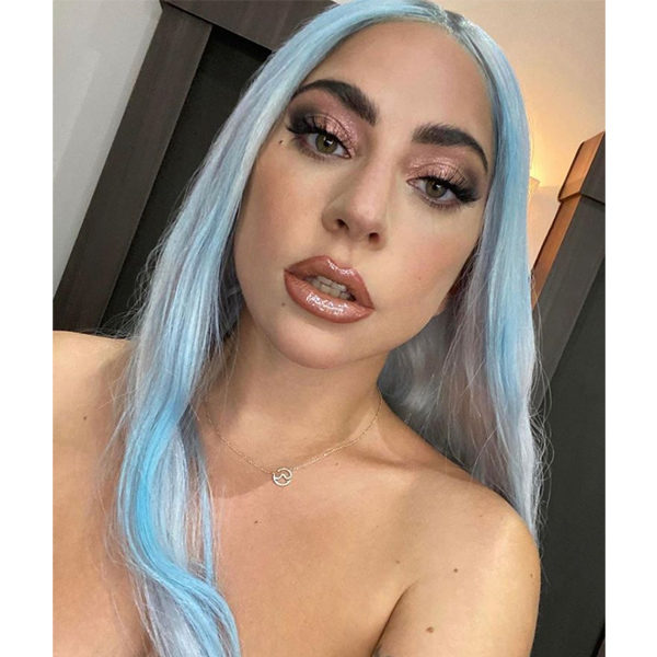 Lady Gaga 2020 VMAs Blue Chromatica Hair Frederic Aspiras