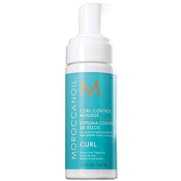 Moroccanoil Curl Control Mousse Curly Coily Tightly Spiraled Hair No Crunch Tame Define Provide Hold Moisture Prevent Frizz Lightweight Argan Oil