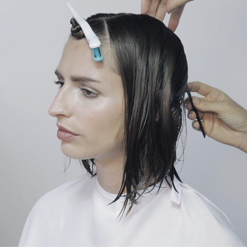 French Bob How To Cutting Tutorial Step By Step with Fringe Moroccanoil Razor