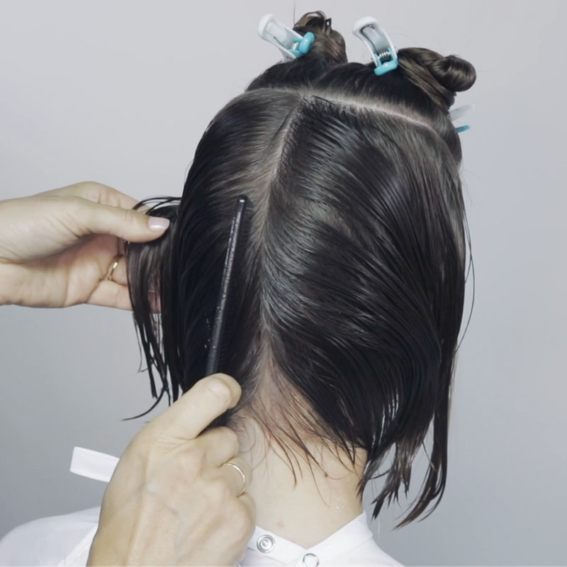 French Bob How To Cutting Tutorial Step By Step with Fringe Moroccanoil Razor