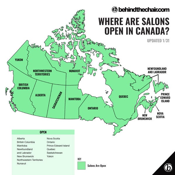 Canada Salon Reopening Map: Check Your Province's Status Here!