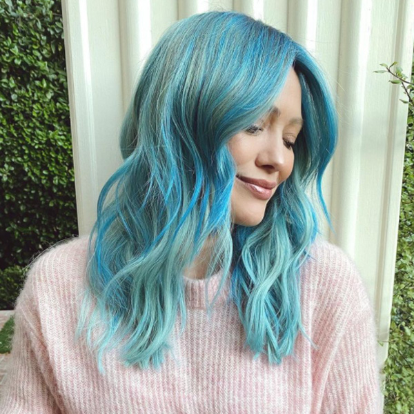 Hilary Duff Blue Hair Color Formulas and How To Nine Zero One Salon Nikki Lee Riawna Capri Joico