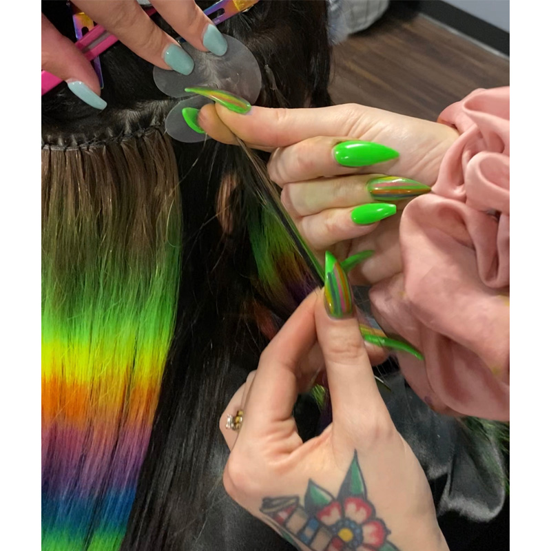 how to color k-tip and weft hair extensions toning avoid spots dreamcatchers hair extensions