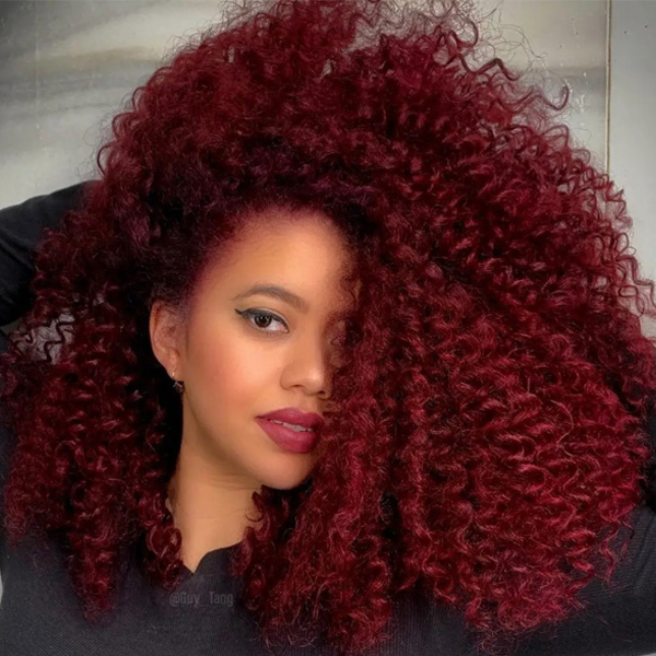 fall 2021 hair color trends burgundy wine red