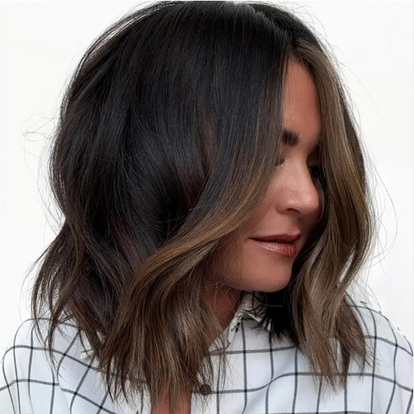 fall 2021 hair color trends coffee toned brunette hair