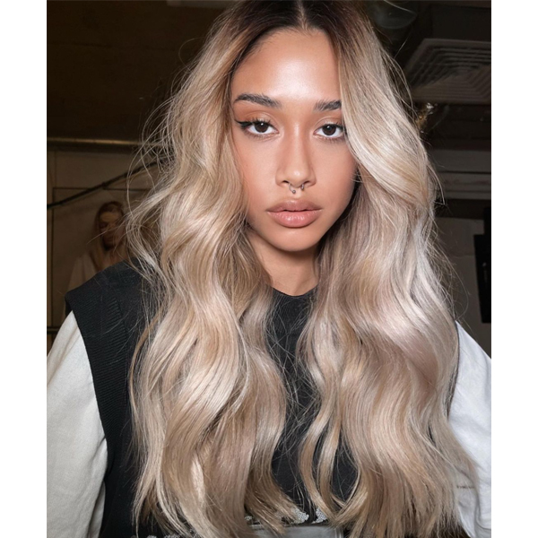 winter 2021 hair color trends muted beige sandy blonde 