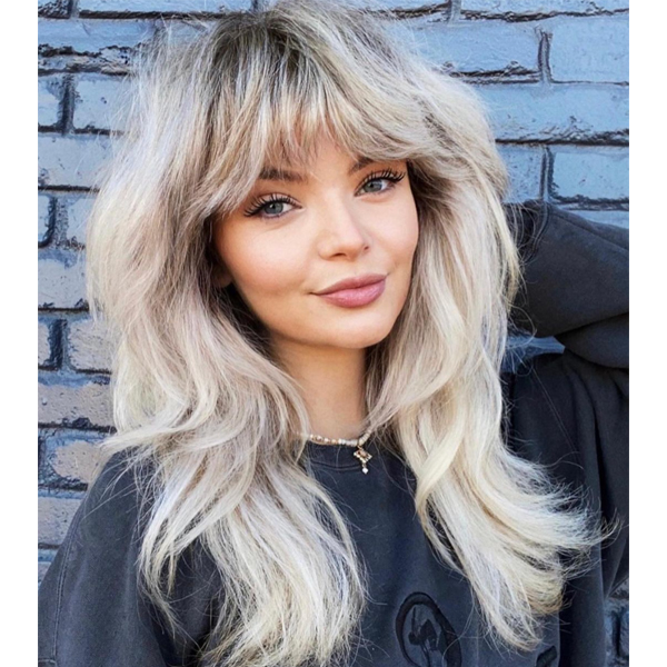 2022 hair trend forecast predictions celebrity stylists best haircut trends blonde platinum shag bangs 90s layers face framing