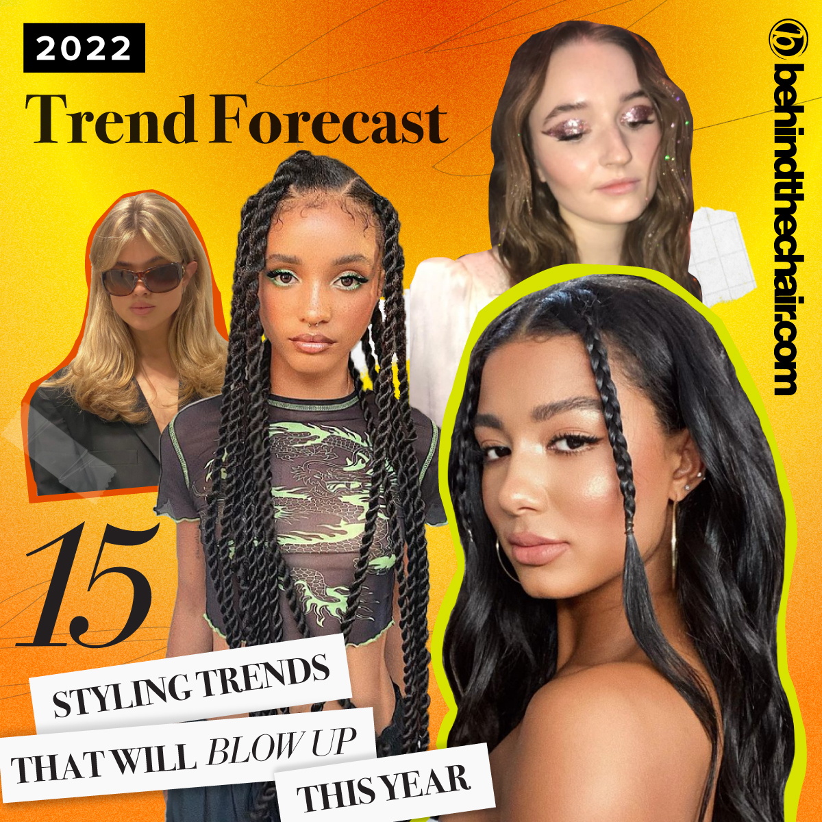 2022 Styling Trends To Know: Blowouts, Money Piece Braids + Hair Rollers