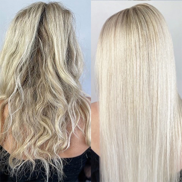 Express Foiled Blonde + Keratin Smoothing Treatment - Behindthechair.com