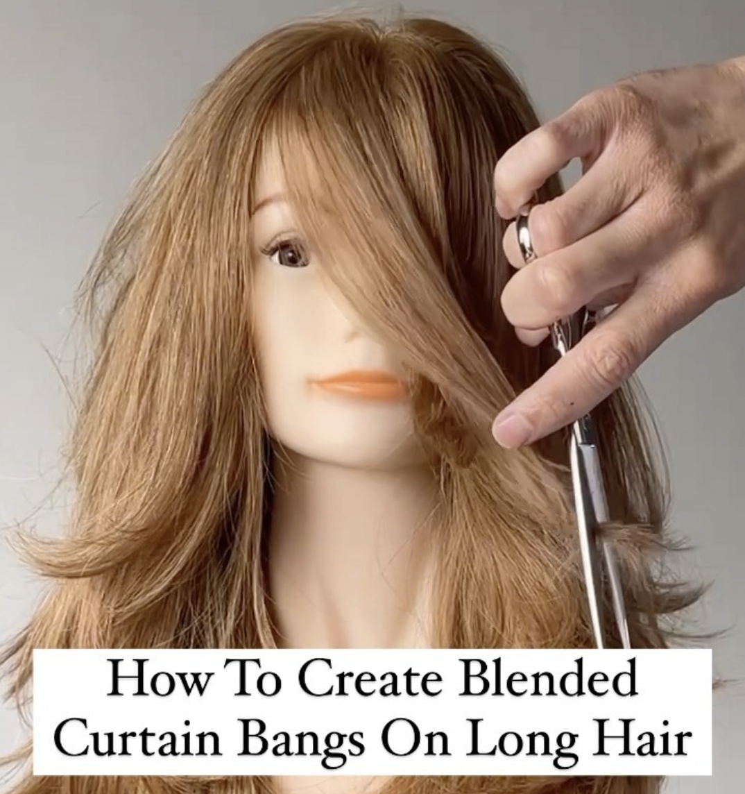 how long should curtain bangs be