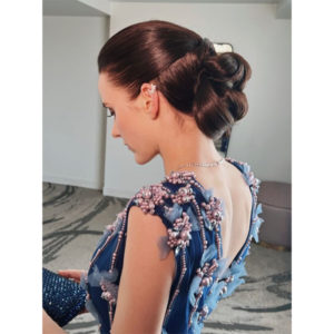 Rachel Brosnahan's Elegant Red Carpet Updo