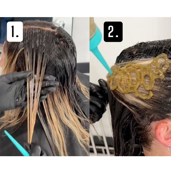 moroccanoil color demi permanent gloss toner brunette with dimension formula step by step jessicascotthair