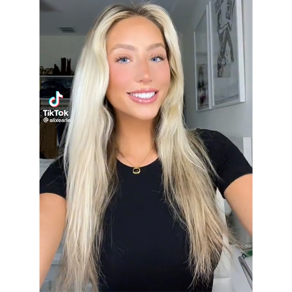alix earle tiktok star hair blonde bronde brunette 2023 transformation how to get the hair color look