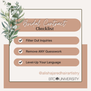 Bridal Business: 3 Things to Have in a Bridal Contract