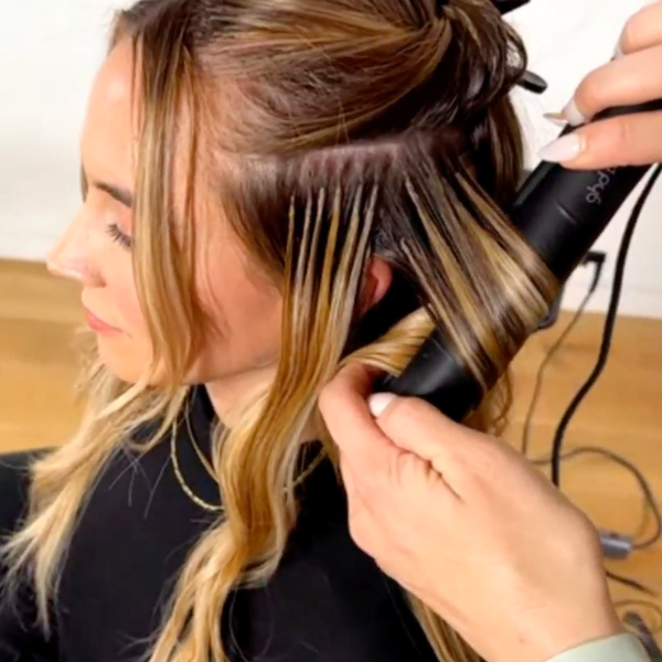 how to create flat iron waves