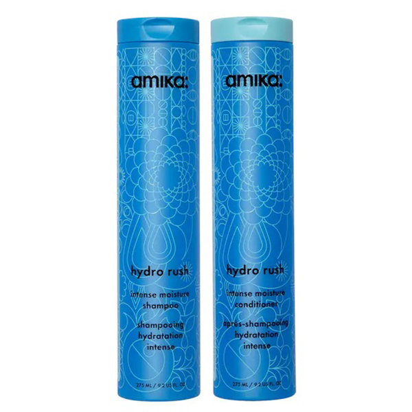 amika hydro rush product information shampoo conditioner