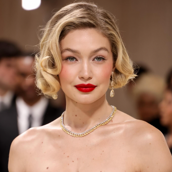 Gigi Hadid blonde bob by Laura Polko for 2024 Met Gala