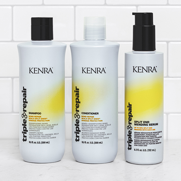 kenra professional triple repair collection serum shampoo conditioner