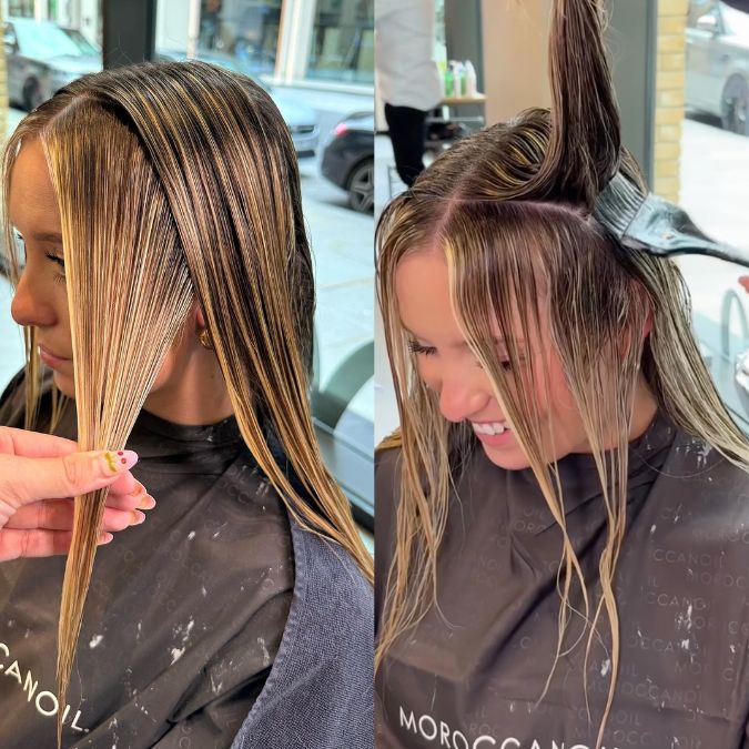 how to achieve expensive blonde timeless warm toning formulas teasylight foils quiet luxury hair blonde angel blonde creamy blonde with moroccanoil hair.by.suzi suzi angelina