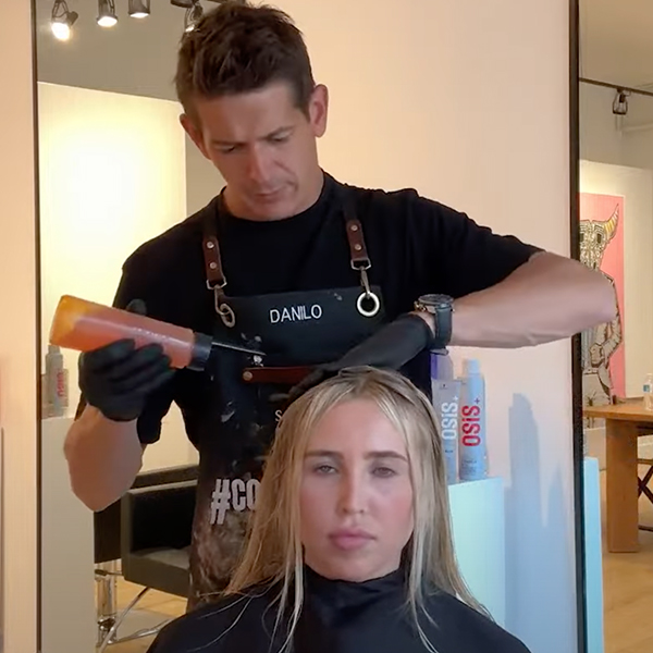 Blended blonde toning airtouch technique Danilo Bozic