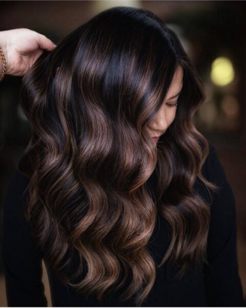 Brunettes top 5 entry by hairstylist @thenewenglandstylist for the 2024 #ONESHOT Hair Awards Hot Shot