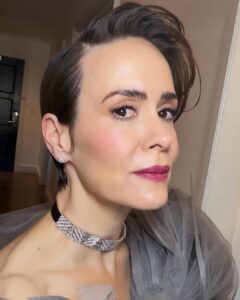 Sarah Paulson's Sculptural Pixie With Deep Side Part at the 2026 Met Gala-img