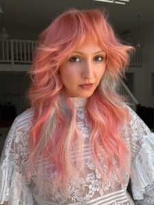 How To Create Pink Color Blocking With Hair Extensions